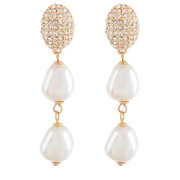 Pave Oval Dome & Oranic Earrings - Picture 1 of 2
